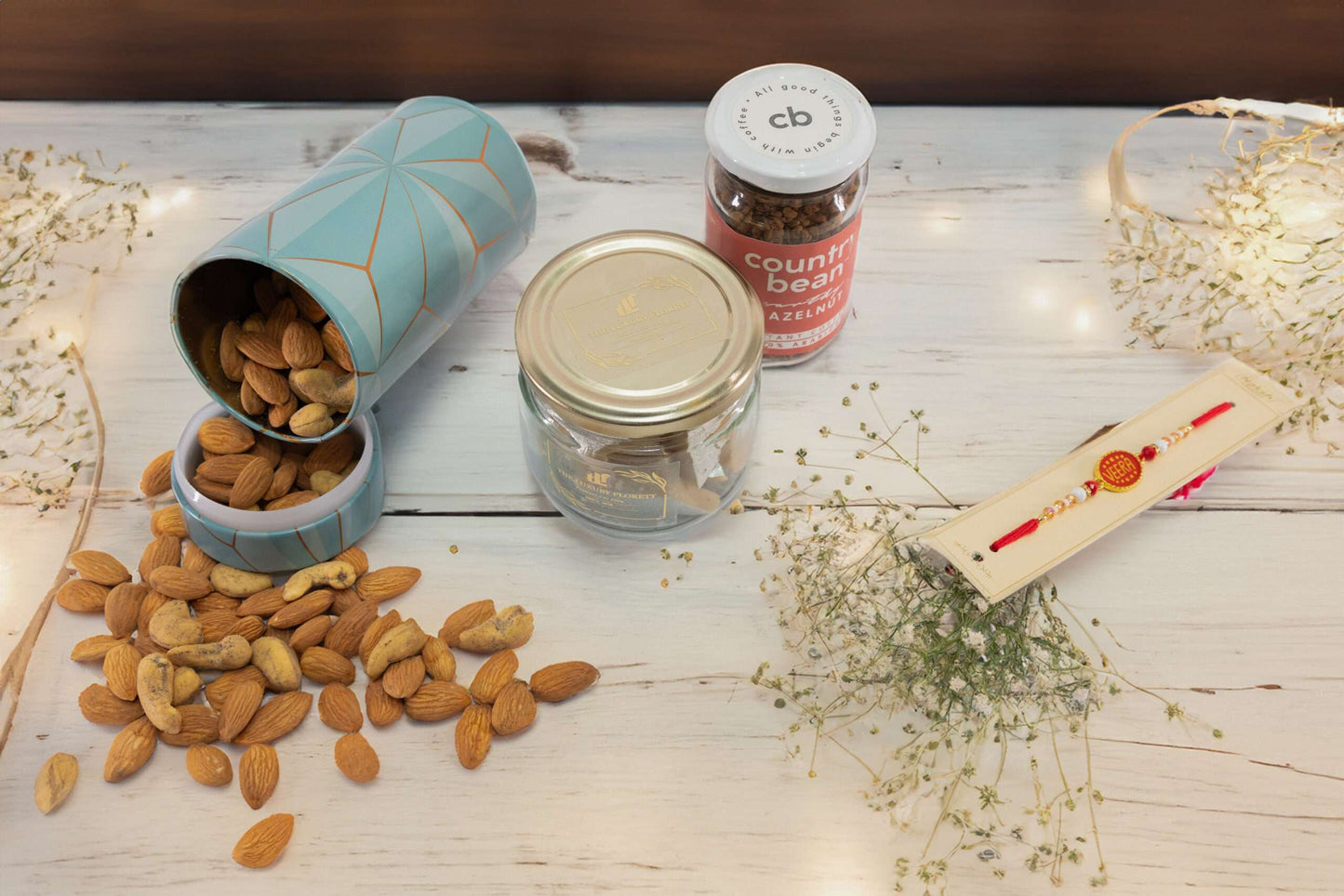 Exotic Box Arrangement(Cashew & Almonds) Rakhi