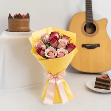 Summer Love - Flower Bouquet + Cake + Live Guitarist Performance - The Luxury Floret