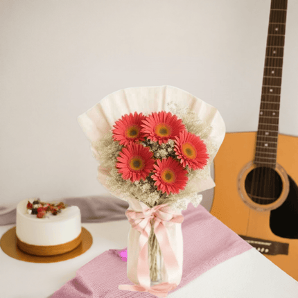 Flower Whisper - Flower Bouquet + Cake + Live Guitarist Performance - The Luxury Floret