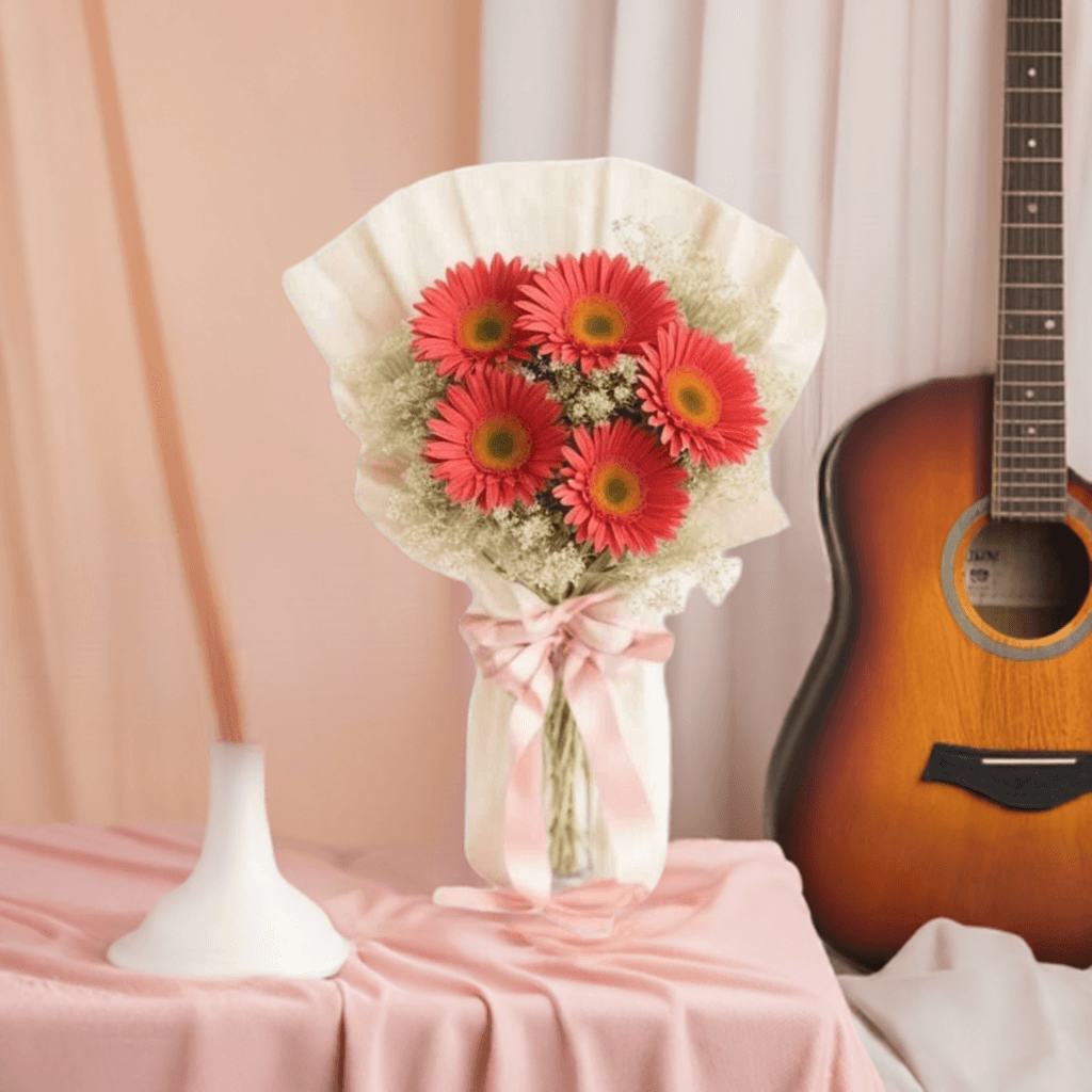 Flower Whisper - Flower Bouquet + Cake + Live Guitarist Performance - The Luxury Floret