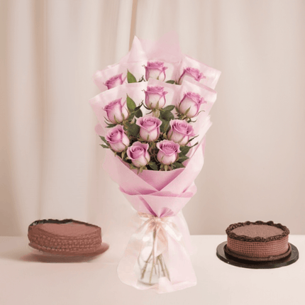 Pretty In Pink - Flower Bouquet + Cake + Live Guitarist Performance - The Luxury Floret