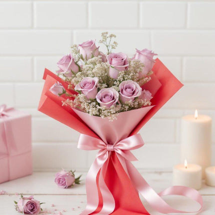 Dots Of Love - Flower Bouquet + Cake + Live Guitarist Performance - The Luxury Floret